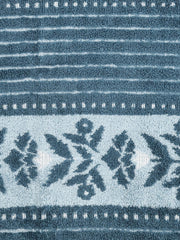 Homefresh Print Cotton Bath Towel 500 Gsm | Geometric Pattern Navy Blue & Grey (Tulis)
