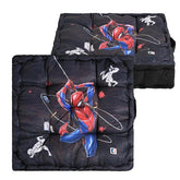 Cotton Chair Cushions Pillow For Sitting, Back Rest, Marvel Spiderman - Black | Chair Pad For Office Work & Posture Support | Furniture Cushion, Lightweight & Portable - Pack Of 2