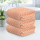 Kuber Industries Microfiber Bath Towel 1050 Gsm | Large Size Soft Quick Dry & Absorbent Shower Bath Towel (Circle - Golden)- Pack Of 3