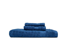 Mush Bamboo Luxurious Bath + Hand & Face Towel 900 Gsm | Ultra Soft, Absorbent & Antimicrobial Towel (Navy Blue) -3 Piece