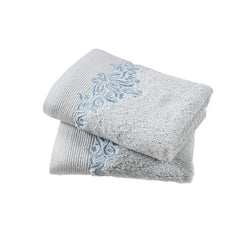Maspar 100% Cotton Windsor Hand Towel 400 Gsm (Blue) - Set Of 2
