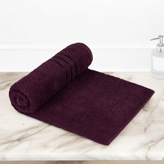 Home Elegance 100% Cotton Comfort Living Bath Towel 400 Gsm (Black Currant)- Pack Of 1