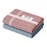 Thirsty Towel Cotton Bath Towel 400 Gsm | Super Soft & High Absorbency Towels, Quick Dry Bath Towels Large Size Pack Of 2 (Red & Blue)
