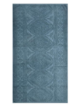 Homefresh Print Cotton Bath Towel 500 Gsm | Geometric Pattern Navy Blue & Grey (Shehnaz)