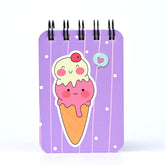 Spiral Pocket Notebook, Cute Mini Notepad, Handy Notebook For School (Cone) Pack Of 1