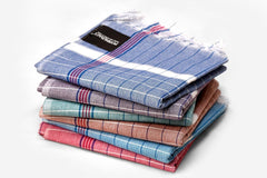 Plushcraft Cotton Bath Towel 480 Gsm | (Blue, Light Red, Green, Mud Colour, Sky Blue, Grey) Non-Terry, Ultra Absorbent Super Soft & Comfortable-Quick Drying Towel (Set Of 6)
