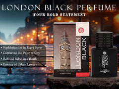 JD International London Black Unisex Perfume - Pack Of 2 X 30ml, 1.02 Fl.oz. Each | Long - Lasting Fragrance For Unparalleled Elegance & Style | Premium Apparel Scent With Timeless Appeal