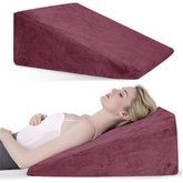 Cushion For Sleeping & Acid Reflux Relief, Neck Pillow, Purple Color | Medium Firm & High Resilience, Orthopedic Wedge Cushion For Leg Elevator, Pregnancy | Neck Support, Lightweight