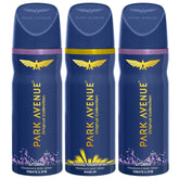 PARK AVENUE GOOD MORNING + 2X STORM DEODORANT BODY SPRAY FOR MEN 150ML 5.0 FL.OZ. EACH PACK OF 3