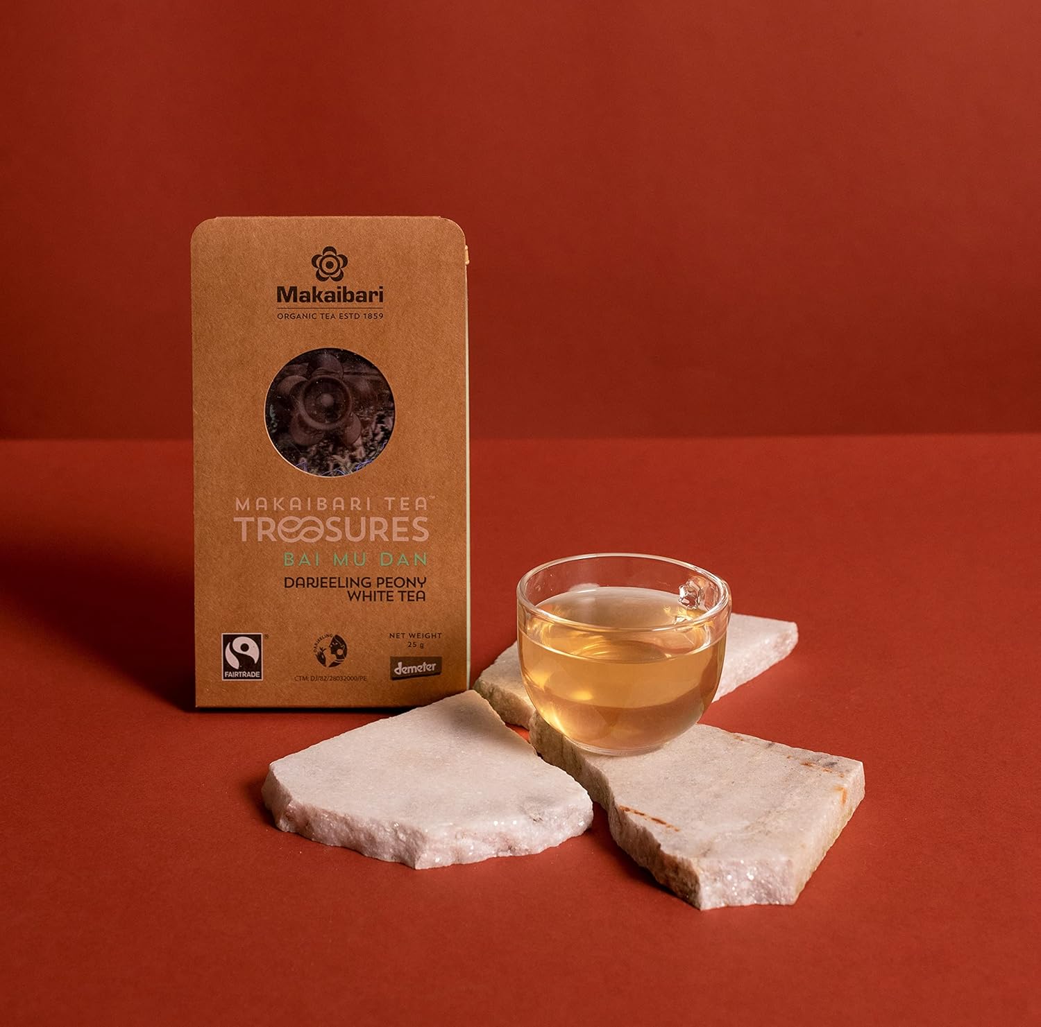 Makaibari Tea Treasures Bai Mu Dan Darjeeling Peony White Tea - 25gm, 0.8 Ounce | USDA Certified Premium Darjeeling Loose Leaf Tea - Low Caffeine Loose Leaves Makaibari Tea Treasures Bai Mu Dan Darjeeling Peony White Tea - 25gm, 0.8 Ounce | USDA Certified Premium Darjeeling Loose Leaf Tea - Low Caffeine Loose Leaves