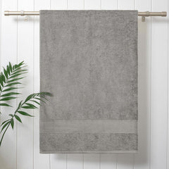 Hanorix 100% Cotton Large Size Bath Towel 900 Gsm | Soft Bath Towel For Men & Women Ultra Absorbent Cotton Towel Soft & Absorbent Towel (Gray) - Pack Of 2