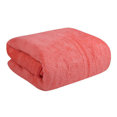 Krujyam Microfiber Large Bath Towels 290 Gsm | Extra Soft Plush & Quick Dry High Absorbency With Large Size Bath Towels (Pink)