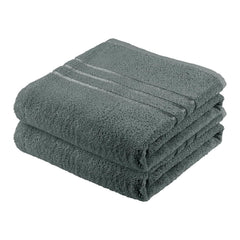 Swaursaha Premium Cotton Hand Towel 400 Gsm | Ultra Soft, Quick Dry, Super Absorbent Towel (Grey) - 2 Pcs