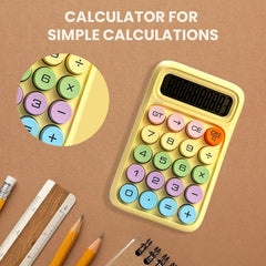 Wishkey Dual Power, Battery And Solar Powered Calculator, 10 Digit LCD Display Screen, Easy To Press Buttons, Calculator For Office, School & Home, Desktop Assorted