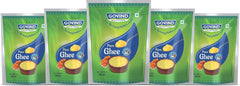 Premium Pure Cow Ghee By Govind | Rich In Vitamins A, D & E Healthy Nutrients Desi Ghee Good For Cooking, Frying | 1 Litre (200ml * 5) 33.8 Ounce | Pouch Pack