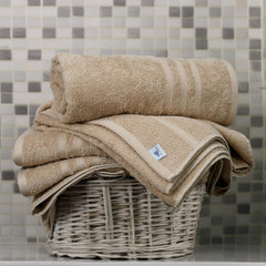 Tiqh 100% Cotton Thick & Plush Luxury Hand Towel 800 Gsm | Gym & Workout Hand Towel (Beige)- Set Of 4