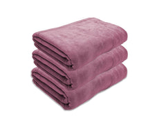 Black Gold The Finer Touch Oversized Microfiber Bath Towel 1950 Gsm | Soft Quick-Dry Microfiber Towel Lightweight, Absorbent & Travel-Friendly (Mauve Pink) - Pack Of 3
