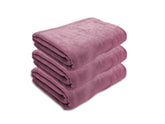 Black Gold The Finer Touch Oversized Microfiber Bath Towel 1800 Gsm | Soft Quick-Dry Microfiber Towel For Men & Women (Mauve Pink)- Pack Of 3
