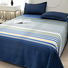 Bedsheets For Double Bed With 2 Pillow Cover - 92 X 98 Inches, Multicolor | Satin Finish Microfiber Queen Size Bedsheet | Skin Friendly & Breathable Fabric