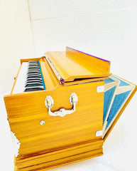 Musical Instruments Harmonium - 7 Stopper, Double Bellow, 39 Keys, Two Reeds (Base- Male) | Tuning 440 Standard Pitch - Two Side Carry Handles, Jaali Frame On Keys