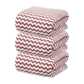 Black Gold The Finer Touch Microfiber Zigzag Bath Towel 1050 Gsm | Soft & Quick Dry Towel Lightweight & Absorbent Use For Men & Women (Purple) - Pack Of 3
