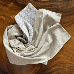Oak & Lily 100% Cotton Kitchen Napkins Dish Towels 350 Gsm | Premium European Quality Washable, Large Size Kitchen Cloth For Roti, Cleaning, Drying | Ivory Beige (Set Of 3)