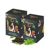 Chayam Himalayan Green Tea - Pack Of 2 X 20 Pyramid Tea Bags | Promotes Healthy Glowing Skin, Reduces Weight Loss - 100% Natural & Whole Leaf | Low Caffeine, Antioxidant Rich