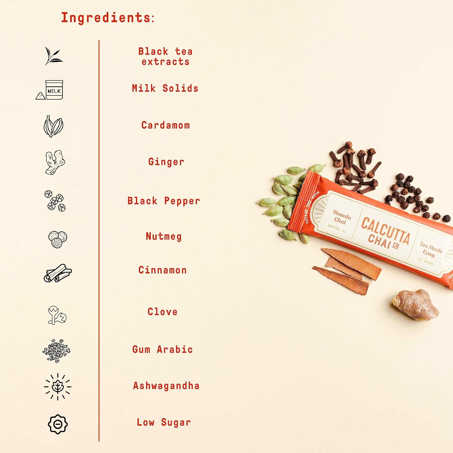 Calcutta Chai Co Instant Tea Premix Masala Chai + Ginger Chai - Pack Of 2 X 210gm, 7.4 Ounce Each, 30 Sachets | Premixed With Milk Solids & Sugar - Just Add Hot Water | High Caffeine Calcutta Chai Co Instant Tea Premix Masala Chai + Ginger Chai - Pack Of 2 X 210gm, 7.4 Ounce Each, 30 Sachets | Premixed With Milk Solids & Sugar - Just Add Hot Water | High Caffeine