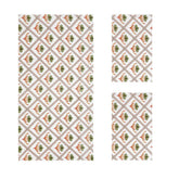 Mafatlal Madhuban Premium Waffle Cotton 1 Bath & 2 Hand Towel 700 Gsm | Hand Printed Floral Design Lightweight, Quick Dry Towel (Foliage) - 3 Pcs
