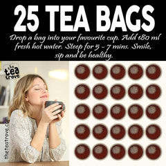 The Tea Trove Organic Dandelion Root Herbal Tea Bags In Resealable Pouch - 25 Unwrapped Tea Bags | Caffeine Free Digestive Tea, Detox Tea - Steep Hot Or Iced