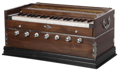 Musical Instrument Harmonium With Cover - 7 Stopper, Double Bellow, 39 Keys, Two Reeds (Bass-Male) | Handmade Instrument - Tuning 440 Standard Pitch
