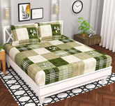 100% Microfiber Flat Double Bedsheets With 2 Pillow Covers - Light Green | 88 X 88 Inches - Durable & Long Lasting Fabric, Naturally Breathable & Wrinkle Free Bedsheet
