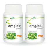 Jain Amla Capsules Grey Phyllanthus Emblica, Indian Gooseberry | 60 Capsules 100gm 0.2lbs Each Pack Of 2