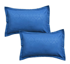 Microfiber Fitzy 280 TC Fitted Bedsheet King Size - 72 X 78 + 10 Inches, Royal Blue With 2 Pillow Cover | Perfect Look Every Time Bedsheet