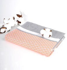Thirsty Towel Cotton Brocade Bath Towel 250 Gsm | Quick Dry Lightweight | High Absorbent Compact (Orange Peel)