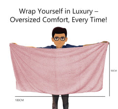 Black Gold The Finer Touch Microfiber Zigzag Bath Towel 1400 Gsm | Soft & Quick Dry Towel Lightweight & Absorbent Use For Men & Women (Pink) - Pack Of 4