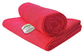 Softspun Microfiber Cleaning Cloths Towel Set 340 Gsm | Highly Absorbent Lint And Streak Free Multi-Purpose Wash Cloth For Kitchen, Car, Stainless (2 Pcs)- Red