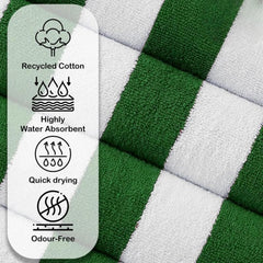 The Veloure 100% Cotton Bath Towel 750 Gsm | Bath Towel For Hotel, Pool, Swimming & Beach | Extra Large Size (Green)