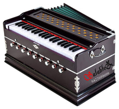Musical Instrument Harmonium With Free Bag - 9 Stopper (5 Stops + 4 Drones), 42 Keys, 7 Bellow, Two Reeds (Base- Male), 3 1/2 Octave | Tuning 440 Standard Pitch