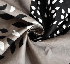 Cotton Elastic Fitted Printed Queen Size Double Bed Bedsheet With 2 Pillow Cover | 60 X 78 Inches, Black & White - Soft Touch, Wrinkle Resistant, Skin Friendly