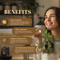 Saffron Cup Bombay Masala Black Tea - 100gm Tin, 3.5 Ounce | Orthodox Tea Blended With Fresh Spices Ginger, Cardamom, Cinnamon, Cloves & Black Pepper - Medium Caffeine, Boost Heart Health