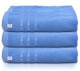 Kuber Industries Premium Bath Towel 1500 Gsm | Super Soft, Fluffy & Absorbent Cotton Bath Towel Perfect For Daily Use (Blue) - Pack Of 3