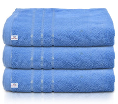 Kuber Industries Premium Bath Towel 1500 Gsm | Super Soft, Fluffy & Absorbent Cotton Bath Towel Perfect For Daily Use (Blue) - Pack Of 3