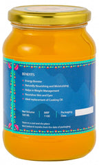 Organic Natural Desi Cow A2 Ghee By Gauneeti | Good Source Of Healthy Desi Cow Ghee Perfect For Nourishes Skin & Eyes | (500ml) 16.9 Ounce | Jar Pack