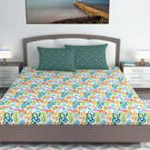 King Size Double Bedsheet With 2 Pillow Cover - 108 X 108 Inches, Multicolor | Skin Friendly Fabric For Everyday Comfort - Perfect Gifting For Wedding Anniversary