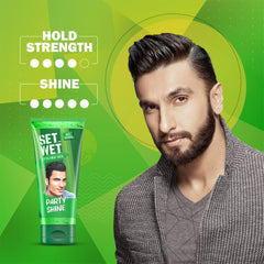 Set Wet Styling Hair Gel For Men Party Shine 100gm 3.5 Oz. | Strong Hold , High Shine | For Short To Medium Hair | No Alcohol , No Sulphate