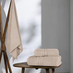 Boutiquo 100% Cotton Bath, Hand & Face Towel 900 Gsm | Eco-Friendly Towels For Men & Women, Ultra Soft & Highly Absorbent - Tan (Pack Of 3)