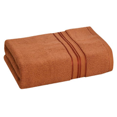 Cotton Bolls Textiles 100% Cotton Bath Towel 600 Gsm | Super Soft & Absorbent Quick-Dry Bath Towel Textured & Durable Cotton Towel (Brown)