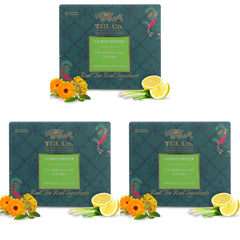 TGL Co. Lemon Detox Green Tea - Pack Of 3 X 16 Pyramid Tea Bags | Anti Inflammatory Properties, Keeps Hydrated - Medium Caffeine, Rich In Taste