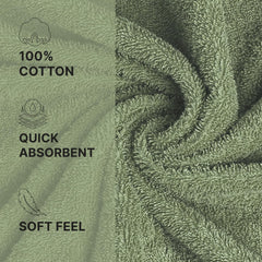 Welspun 100% Cotton Quik Dry Bath Towel 380 Gsm | High Absorbency Super Soft, Fast Drying Bath Towels | Large Size Bath Towel For Men & Women (Light Green)